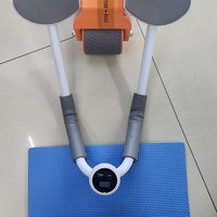 Fitness ab roller with non-slip handles