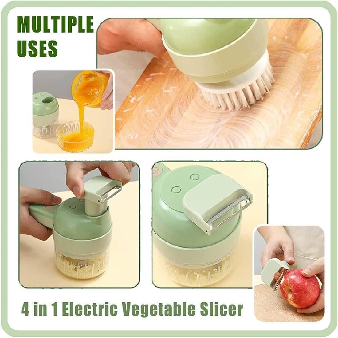 Multifunction 4 in 1 Vegetable Cutter - Chop, Slice & Blend