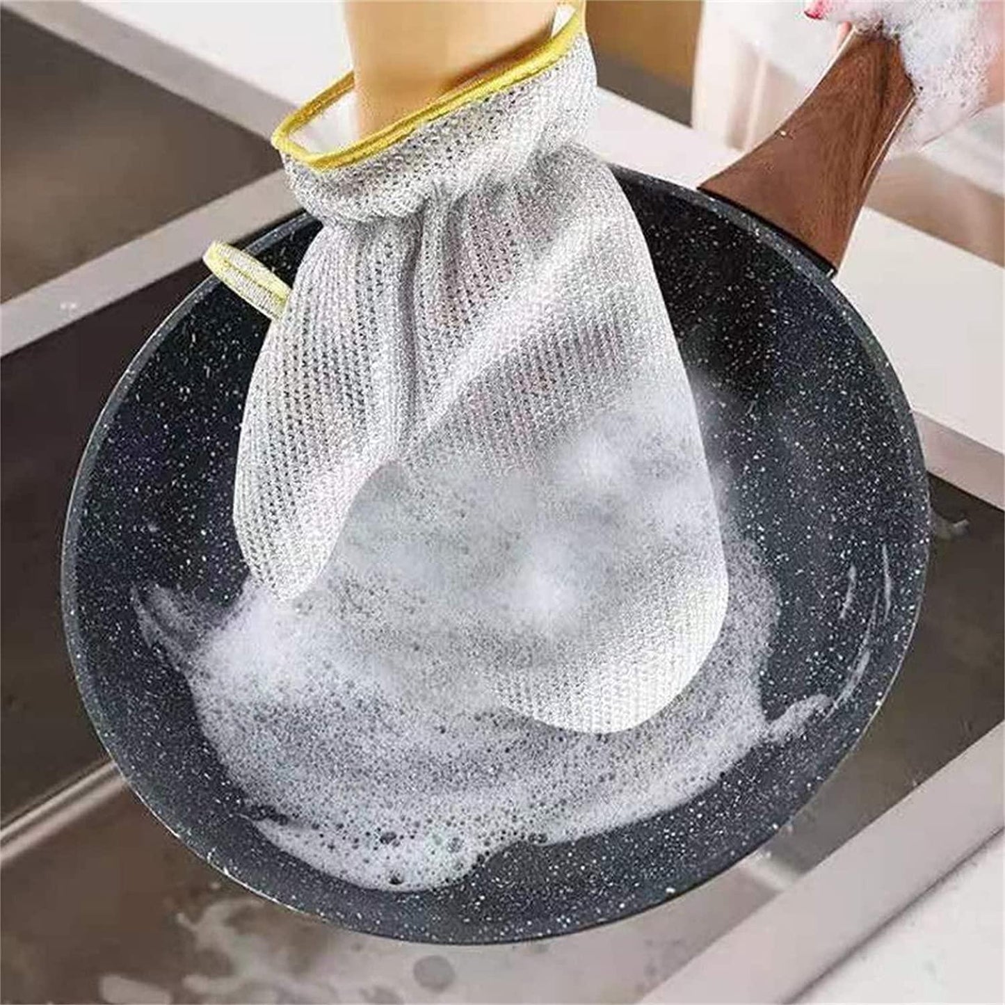 Reusable Wire Scrubber Gloves for Dishes